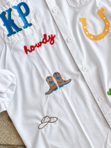 Classic Button Shirt with icons