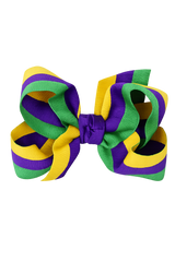 Mardi Gras Grosgrain Bow (ships mid February)