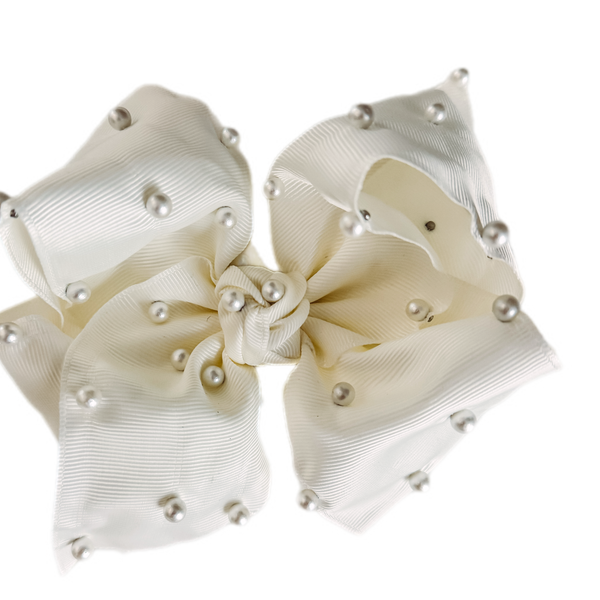 PREORDER FOR 7/17 SHIPPING Heirloom Pearl Grosgrain Bow