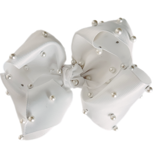 PREORDER FOR 7/17 SHIPPING Heirloom Pearl Grosgrain Bow