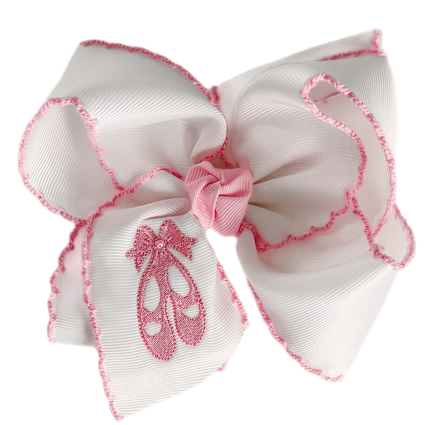 Ballerina Embroidered Grosgrain Bow