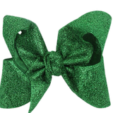 Emerald Glitter Grosgrain Bow (ships mid February)