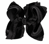 Black Layered Velvet Bow