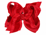 Red Layered Velvet Bow