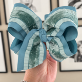 Nile Blue Layered Velvet Bow