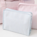 TRVL Roadie Large Zip Pouch in Pimlico Stripe Pink | Shop Bonnie Bee