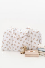 TRVL Quilted Grande Duffel in Teddy Bear | Shop Bonnie Bee