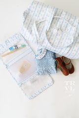 TRVL Weekend Duffel in Ribbon Floral Blue | Shop Bonnie Bee