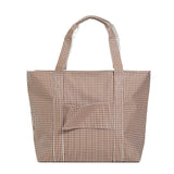 TRVL Jumbo Tote in Gingham Coco | Shop Bonnie Bee