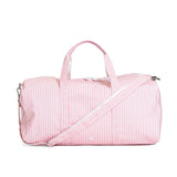 TRVL Xl Weekender Duffel Bag in Pimlico Stripe Dusty Rose | Shop Bonnie Bee