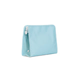 TRVL Roadie Large Zip Pouch in Coated Canvas Lake Blue | Shop Bonnie Bee