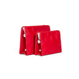 TRVL Roadie Large Zip Pouch in Coated Canvas Red | Shop Bonnie Bee