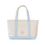 TRVL Medium Tote in Coated Canvas Natural With Ballet Mist Trim | Shop Bonnie Bee