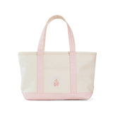TRVL Medium Tote in Coated Canvas Natural With Ballet Taffy Trim | Shop Bonnie Bee