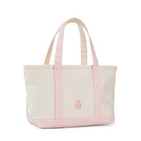 TRVL Medium Tote in Coated Canvas Natural With Ballet Taffy Trim | Shop Bonnie Bee