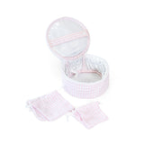 TRVL Quilted Jewel Round in Pimlico Stripe Pink | Shop Bonnie Bee