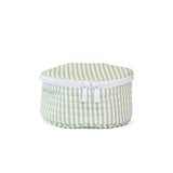 TRVL Quilted Jewel Round in Pimlico Stripe Sage | Shop Bonnie Bee