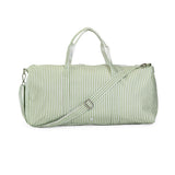 TRVL Xl Weekender Duffel Bag in Pimlico Stripe Sage | Shop Bonnie Bee