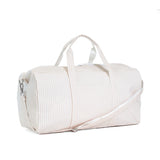 TRVL Xl Weekender Duffel Bag in Pimlico Stripe Sand | Shop Bonnie Bee