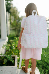 TRVL Large Backpack in Ribbon Floral Pink | Shop Bonnie Bee