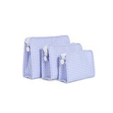 TRVL Roadie Large Zip Pouch in Gingham Lilac | Shop Bonnie Bee