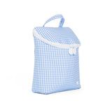 TRVL Take Away Insulated Lunch Bag in Gingham Sky | Shop Bonnie Bee