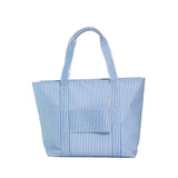 TRVL Jumbo Tote in Pimlico Stripe Chambray | Shop Bonnie Bee