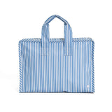 TRVL Overnight Tote in Pimlico Stripe Chambray | Shop Bonnie Bee