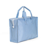 TRVL Overnight Tote in Pimlico Stripe Chambray | Shop Bonnie Bee