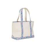 TRVL Medium Tote in Coated Canvas Natural With Bridgehampton Trim | Shop Bonnie Bee
