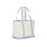 TRVL Medium Tote in Coated Canvas Natural With Hamptons Trim | Shop Bonnie Bee