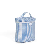 TRVL Quilted Go Go Lunch Insulated Bag in Pimlico Stripe Chambray | Shop Bonnie Bee