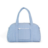 TRVL Quilted Grande Duffel in Pimlico Stripe Chambray | Shop Bonnie Bee
