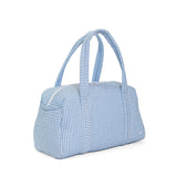TRVL Quilted Grande Duffel in Pimlico Stripe Chambray | Shop Bonnie Bee