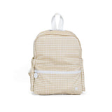 TRVL Mini Backpack in Gingham New Khaki 3 Backpack | Shop Bonnie Bee