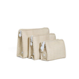 TRVL Roadie Large Zip Pouch in Gingham New Khaki 3 | Shop Bonnie Bee