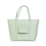 TRVL Jumbo Tote in Pimlico Stripe Sage | Shop Bonnie Bee