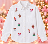 Classic Button Shirt with icons