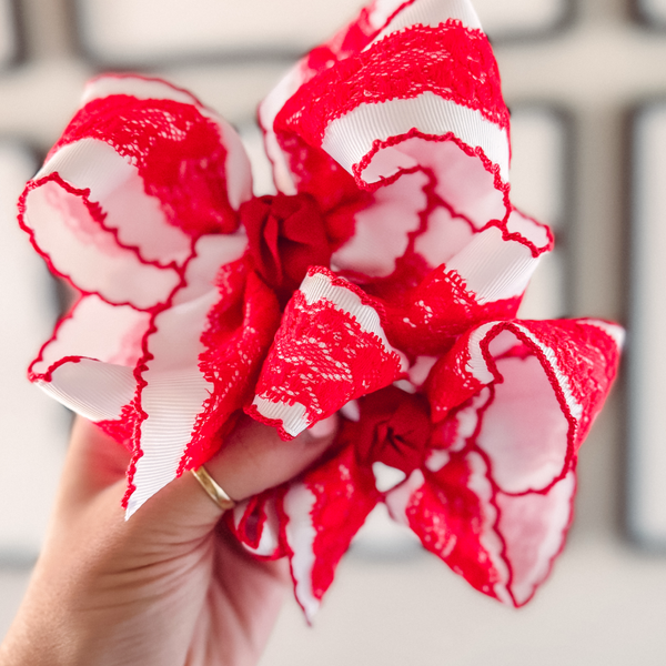 Christmas Lace Bow PREORDER for EARLY NOVEMBER