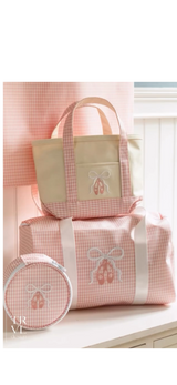 TRVL Ballerina Collection Mini Packer Small Duffel Bag in Taffy Gingham