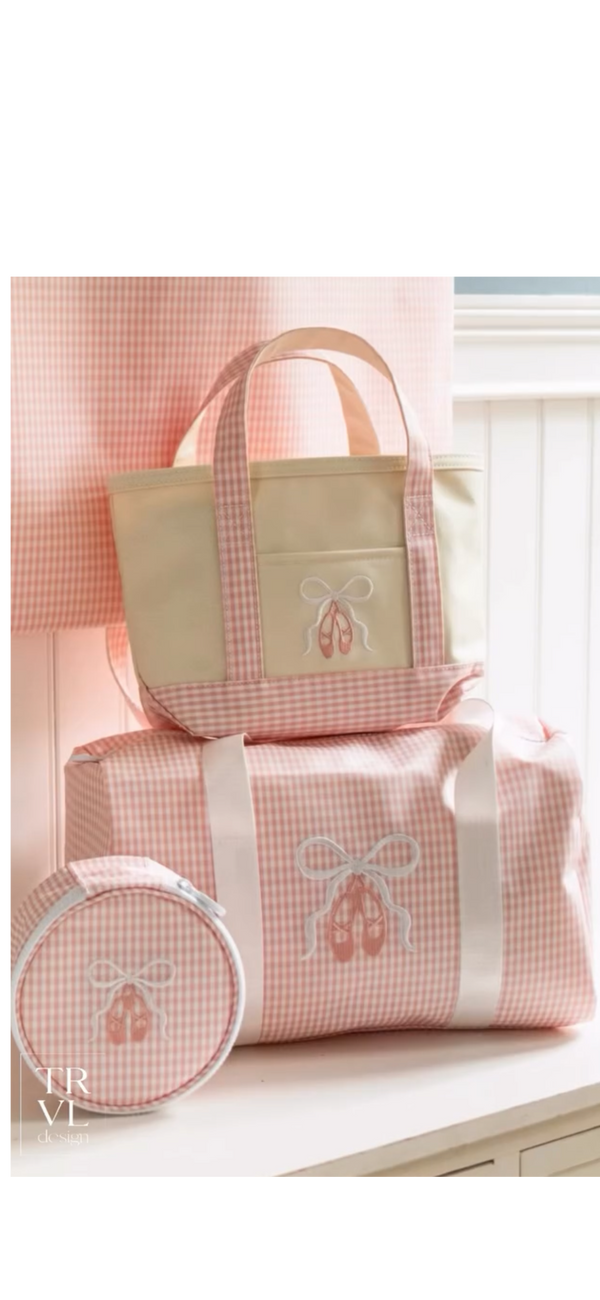 TRVL Ballerina Collection Mini Tote in Taffy Gingham