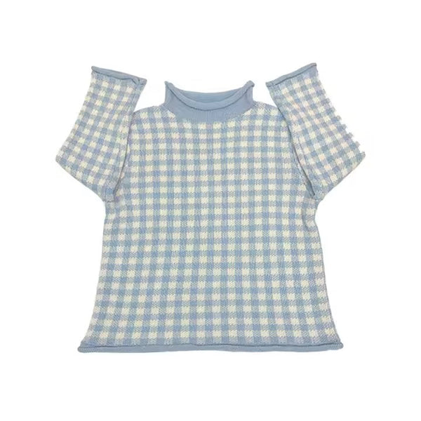 PREORDER FOR OCTOBER 15 SHIPPING Rollneck Sweater, Gingham