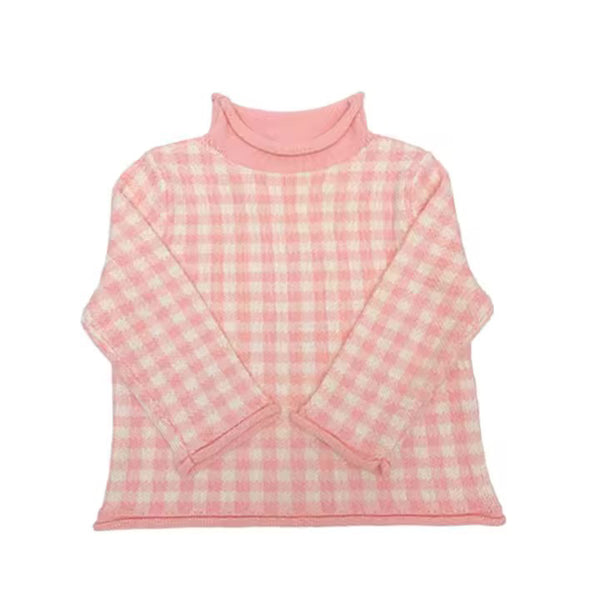 PREORDER FOR OCTOBER 15 SHIPPING Rollneck Sweater, Gingham