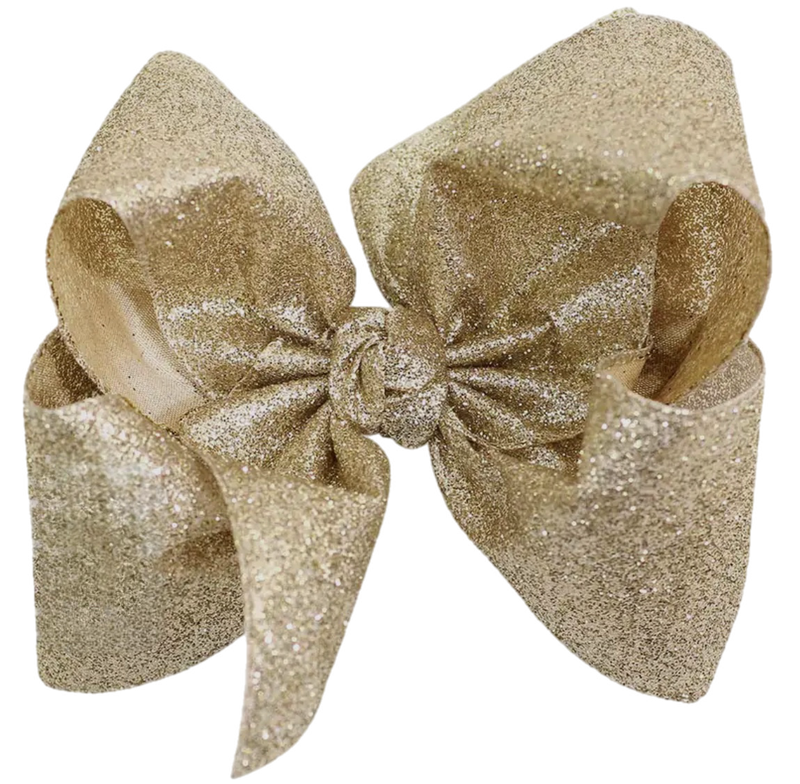 Champagne Glitter Grosgrain Bow