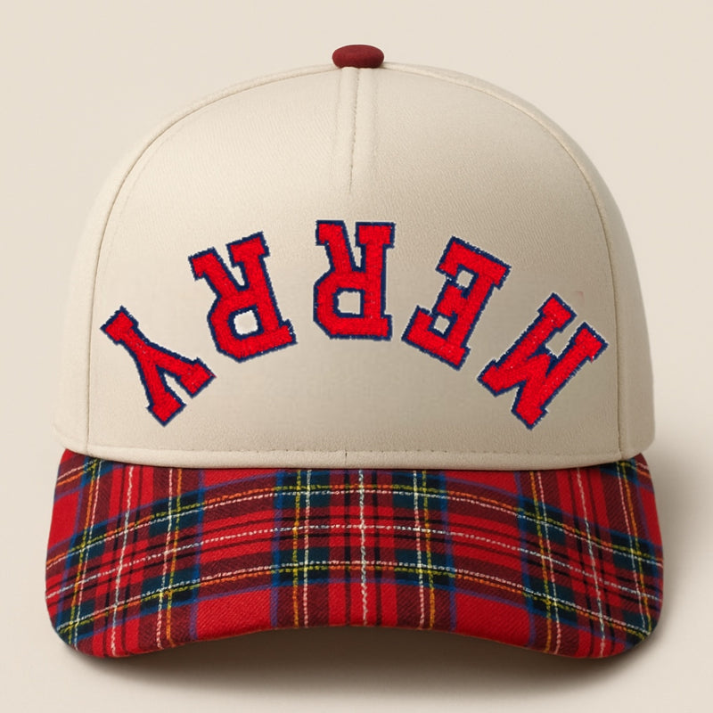 Christmas Plaid Baseball Caps