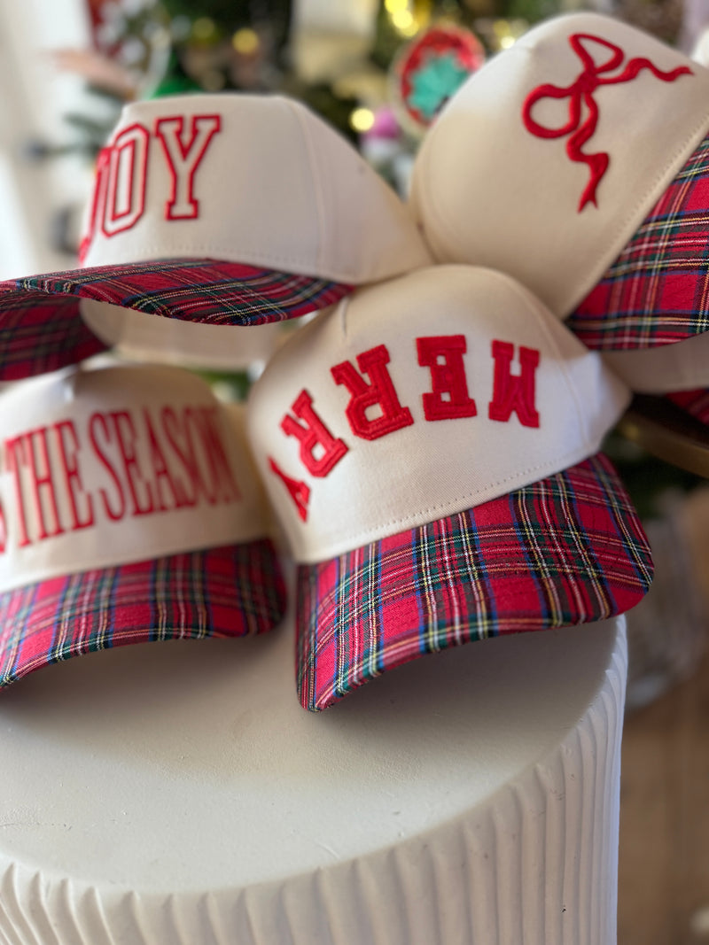 Christmas Plaid Baseball Caps