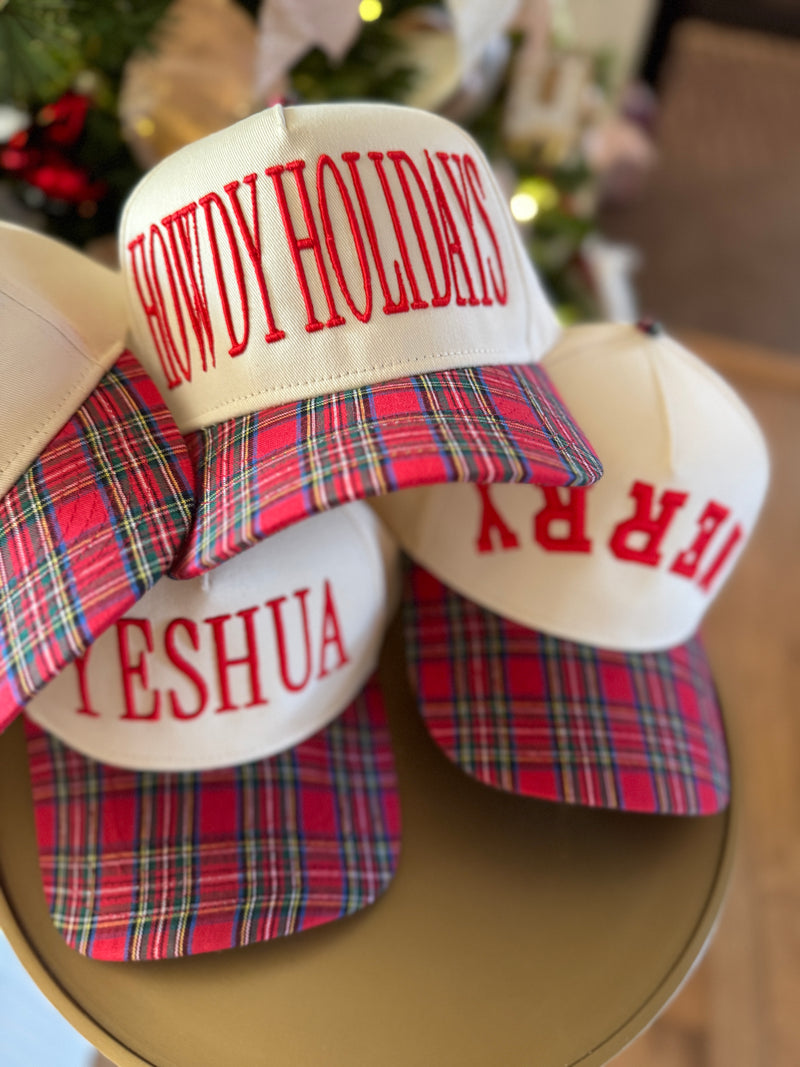 Christmas Plaid Baseball Caps