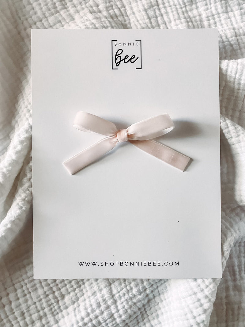 Blush Velvet Little Bow