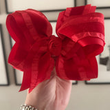 Red Layered Velvet Bow