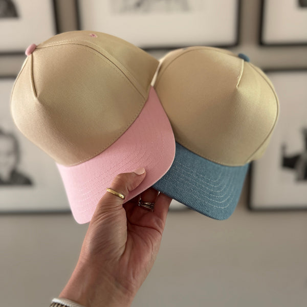 Two Tone Canvas Baseball Cap